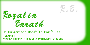 rozalia barath business card